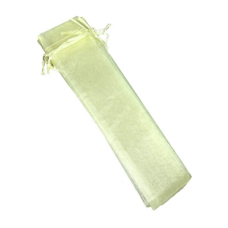 Custodia in organza beige 30x7 cm