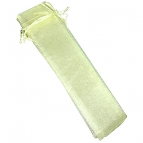 Custodia in organza beige 30x7 cm