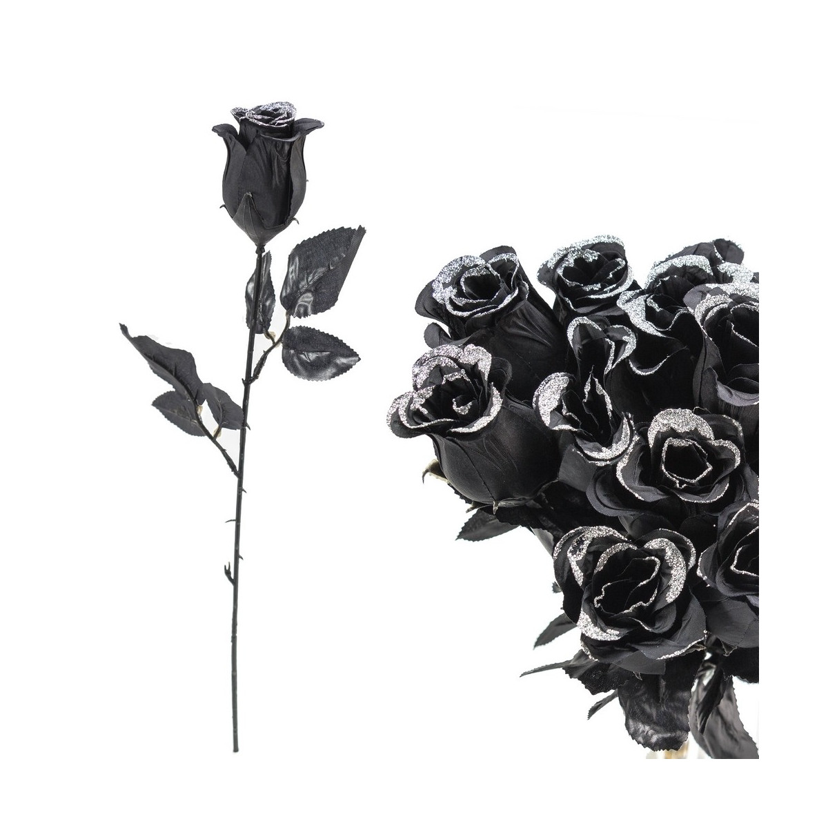 Rosa nero argento 4 50 x 4 50 x 43 cm