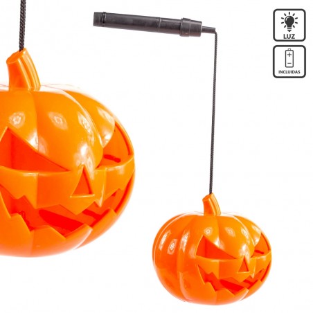 Zucca con luce LED in plastica 15 x 15 x 12 cm