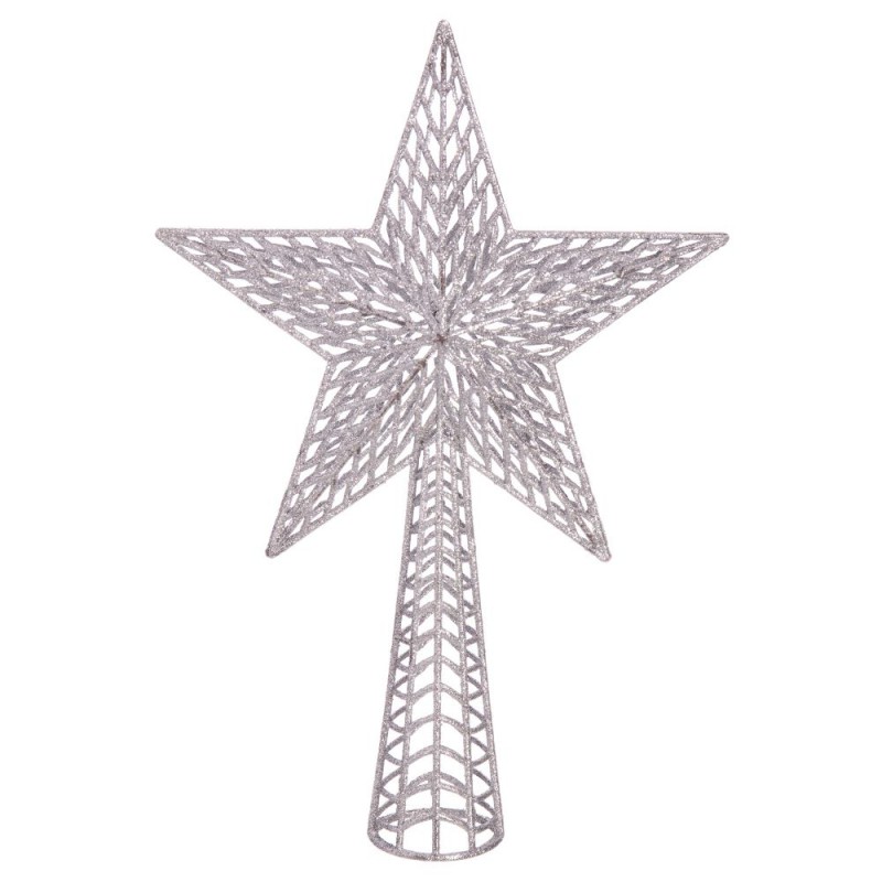Terminale albero plastica argento 37 x 25 cm