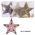 S 6 pendente stella plastica 4 c 11 x 11 cm