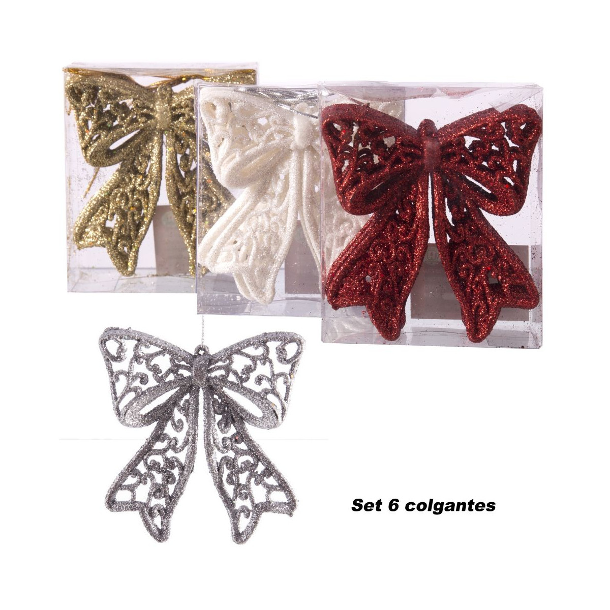 S 4 pendente fiocco plastica 4 c 9 x 9 cm