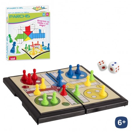 Gioco di Parchís da Viaggio 18x18 cm: Divertimento classico in formato portatile