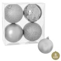 S 4 palline glitterate opache 8 x 8 x 8 cm