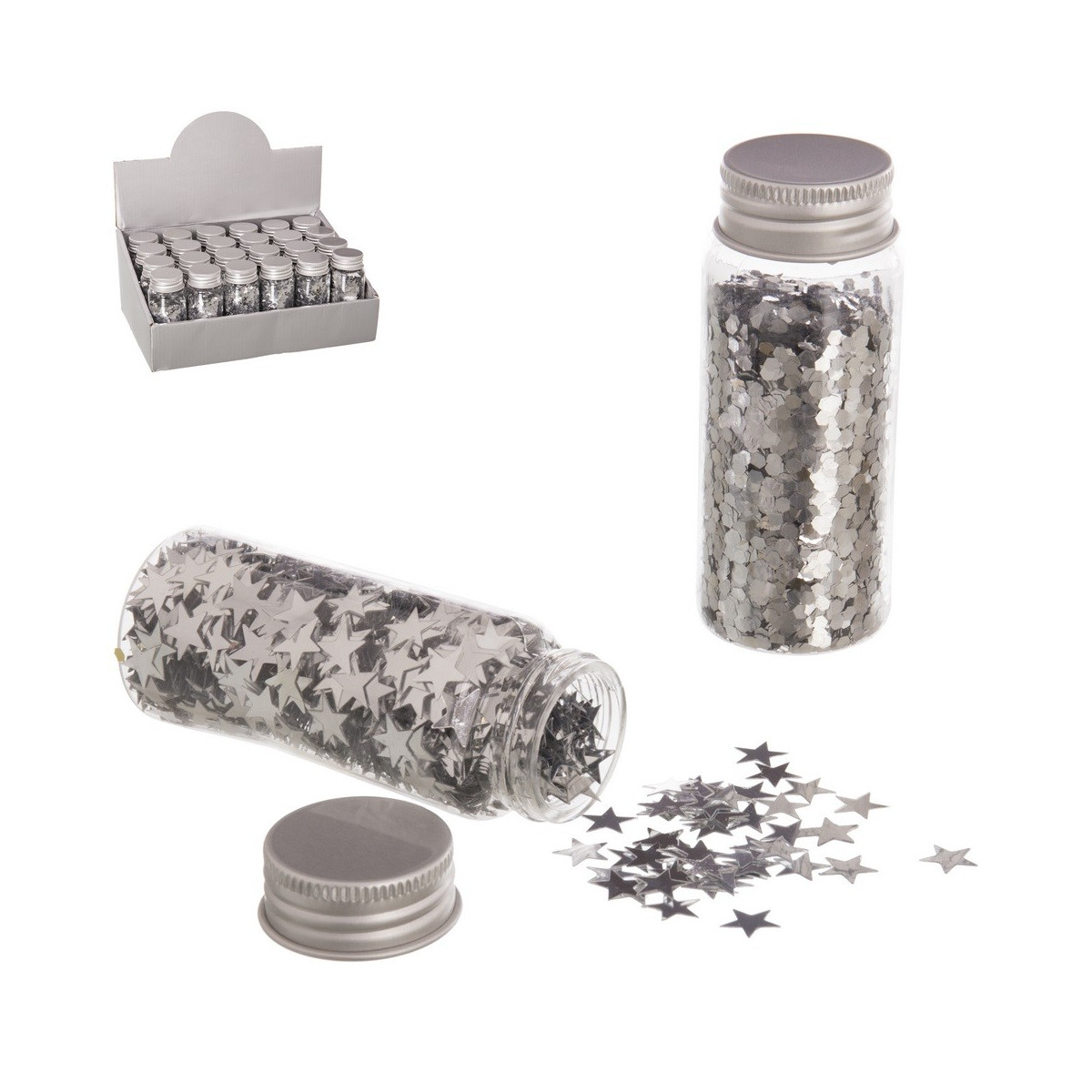 Glitter argento 4 m 3 70 x 3 70 x 9 10 cm
