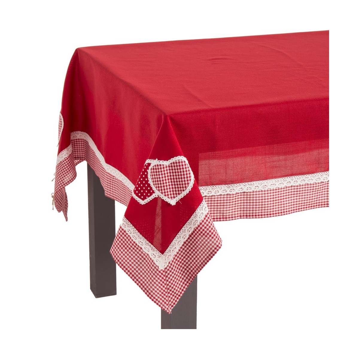 Tovaglia rossa 100% poliestere 150 x 150 cm