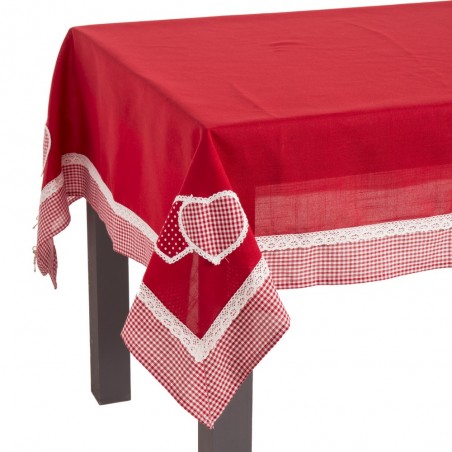 Tovaglia rossa 100% poliestere 150 x 150 cm