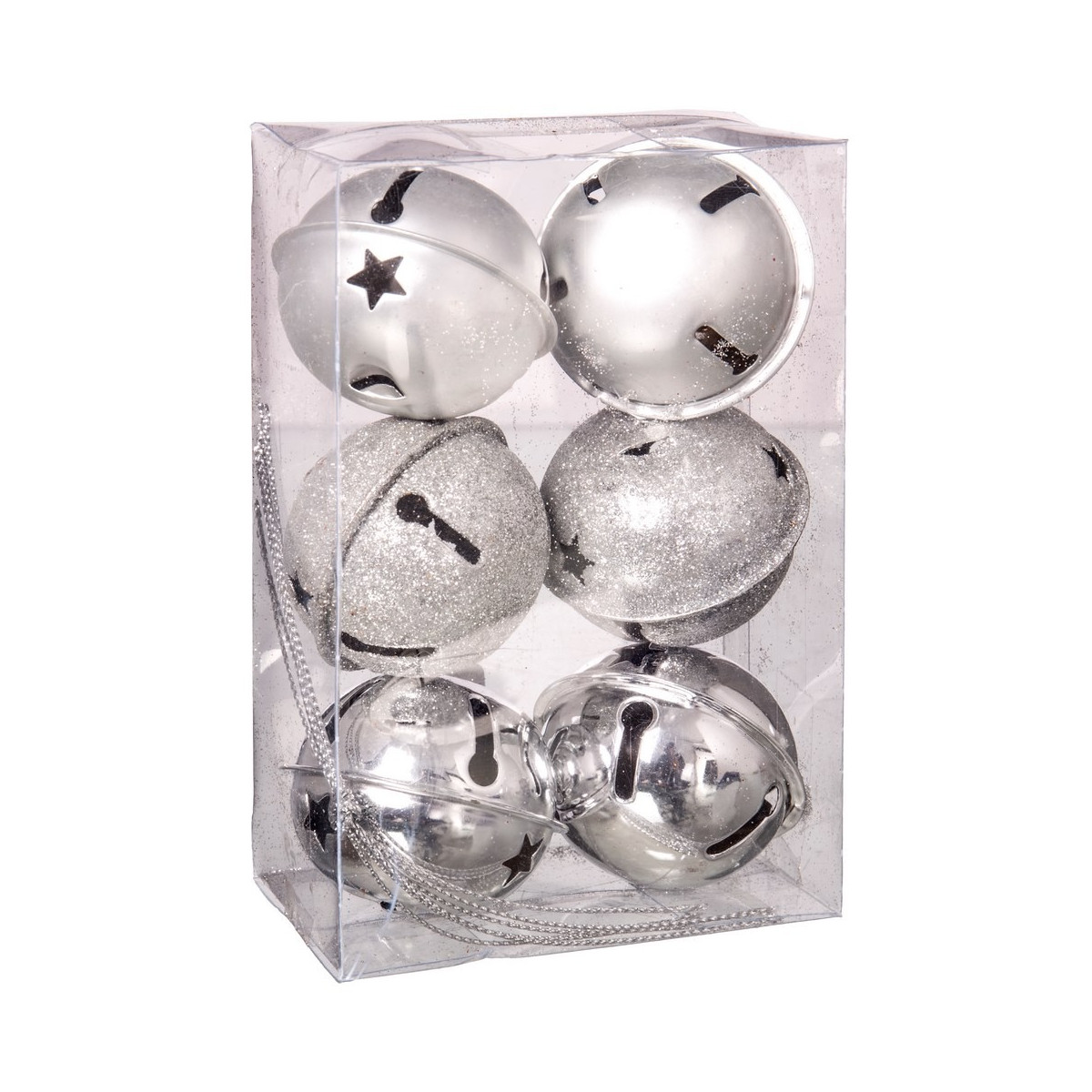 S 6 campana in metallo argento 5 x 5 x 5 cm