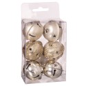 S 6 campana in metallo dorato 4 x 4 x 4 cm