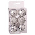 S 6 campana in metallo argento 4 x 4 x 4 cm