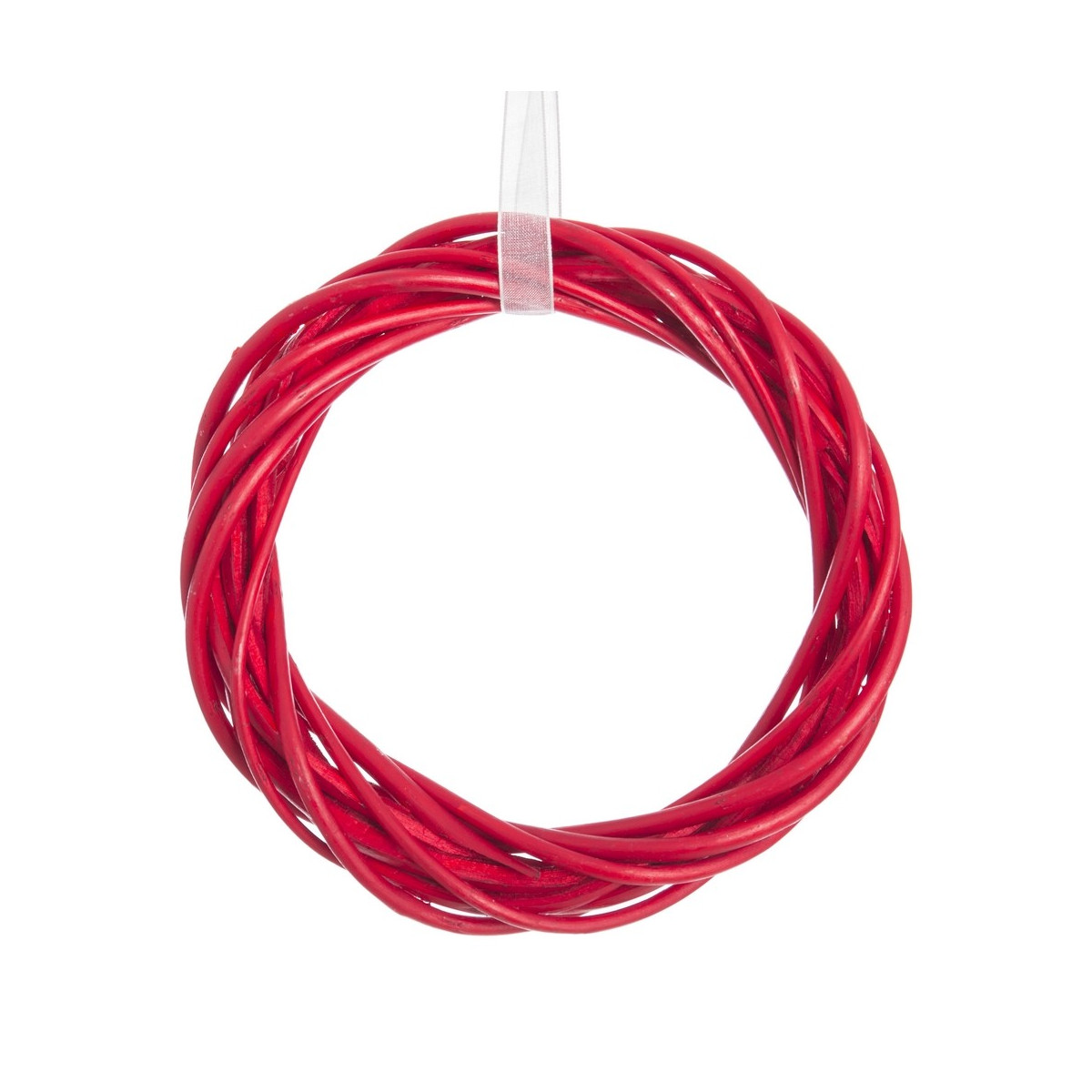 Anello di vimini rosso 15 x 15 x 2 50 cm
