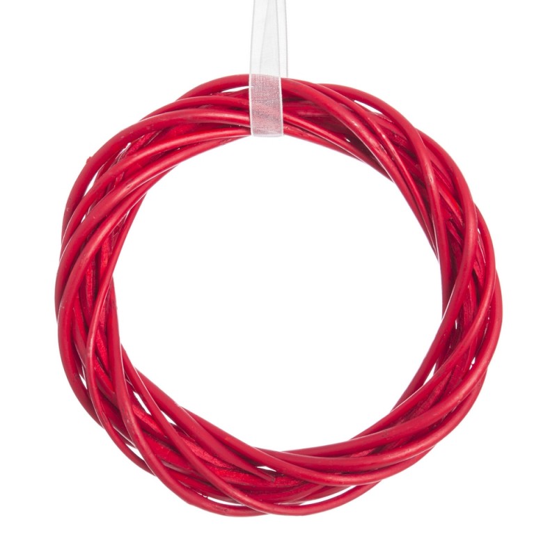 Anello di vimini rosso 15 x 15 x 2 50 cm