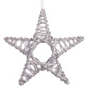 Stella in vimini argento 25 x 25 cm