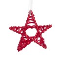 Stella in vimini rosso 15 x 15 cm