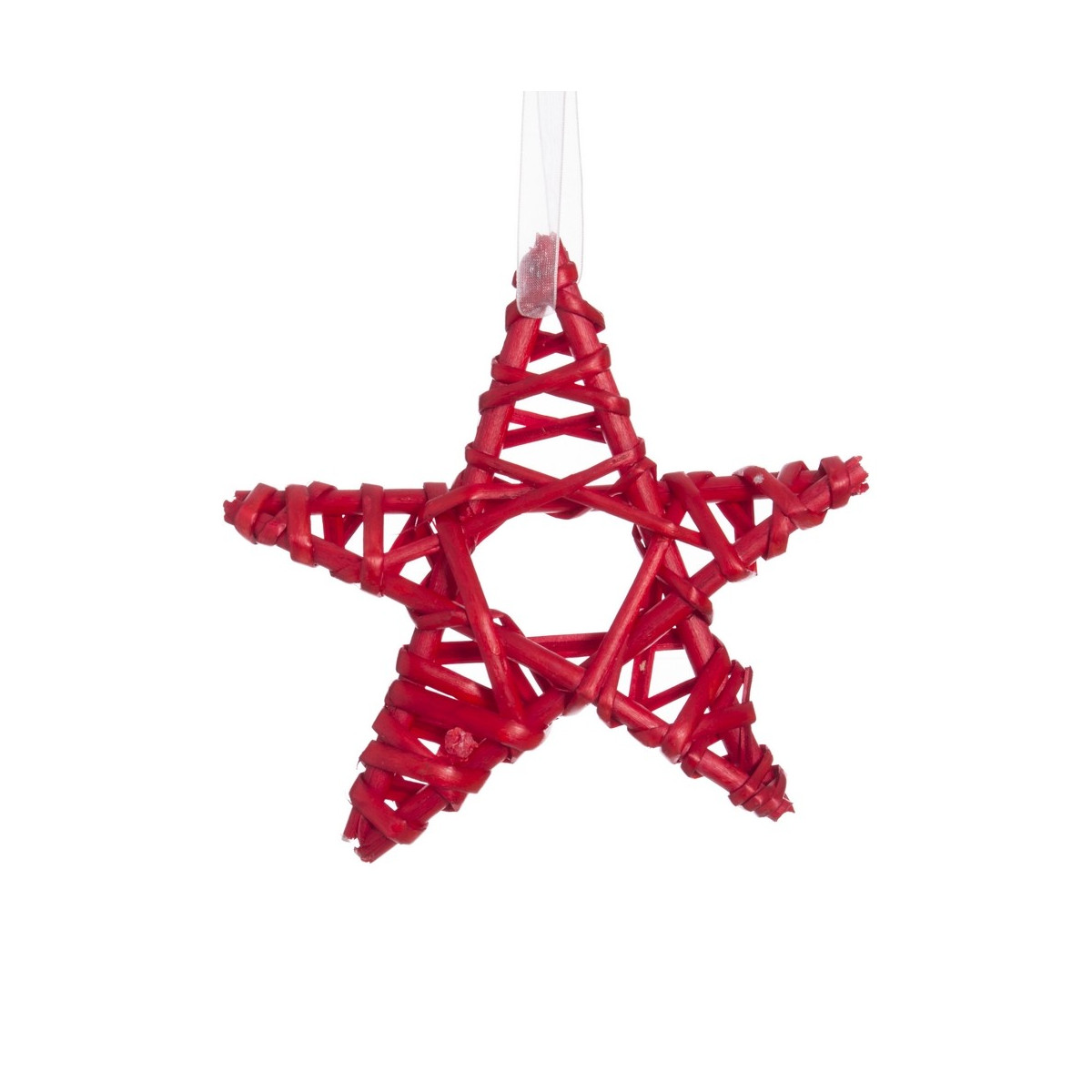 Stella in vimini rosso 15 x 15 cm