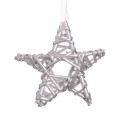 Stella in vimini argento 15 x 15 cm