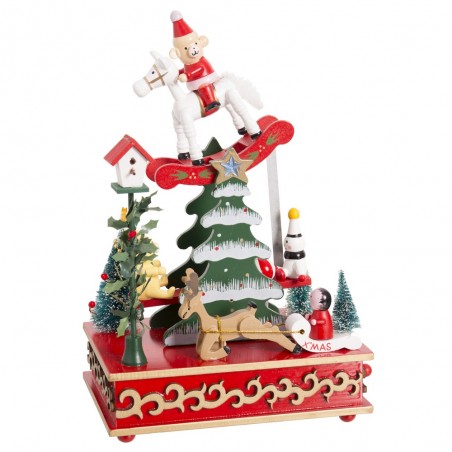 Carillon a dondolo in legno 12 x 17 x 26 cm