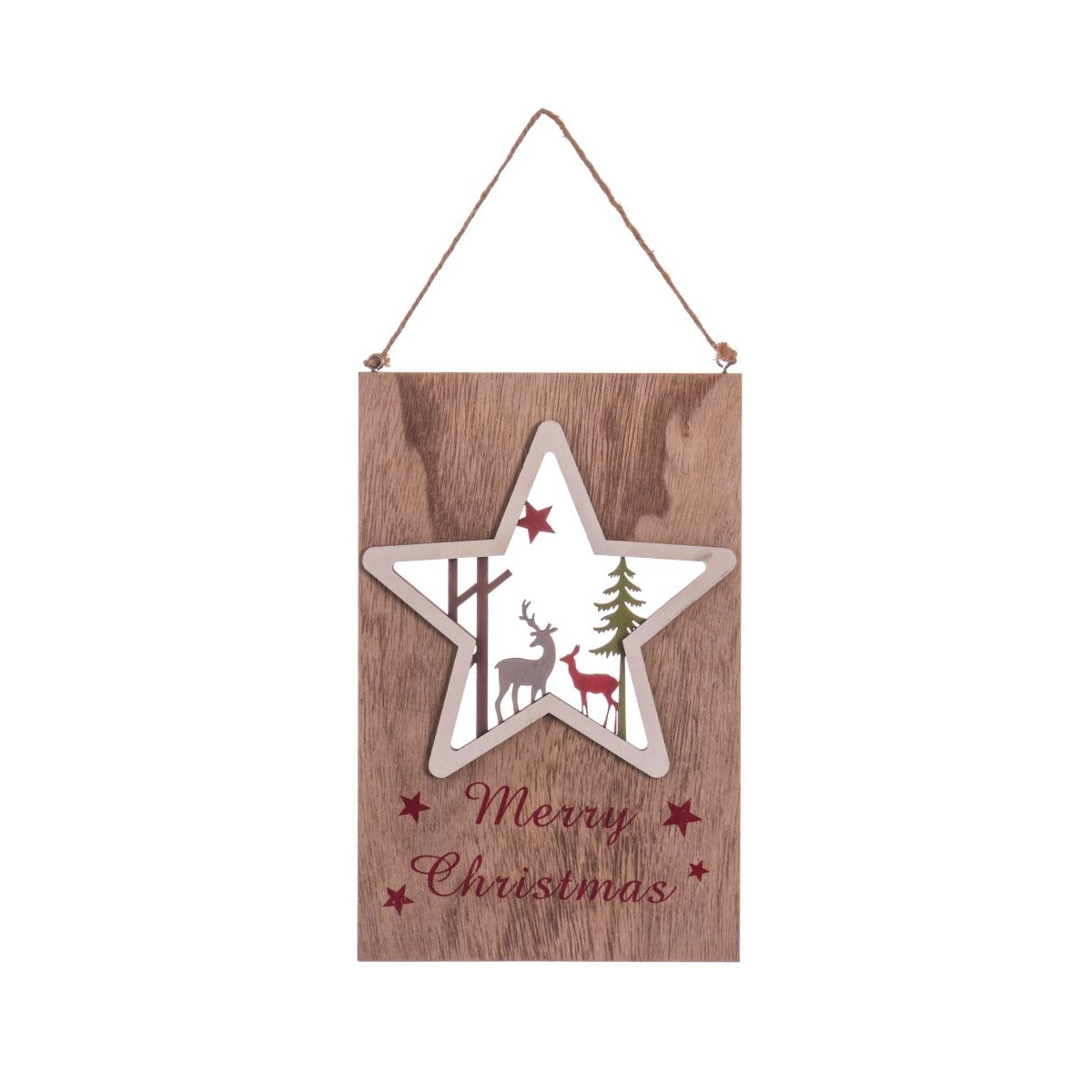 Pendente stella legno