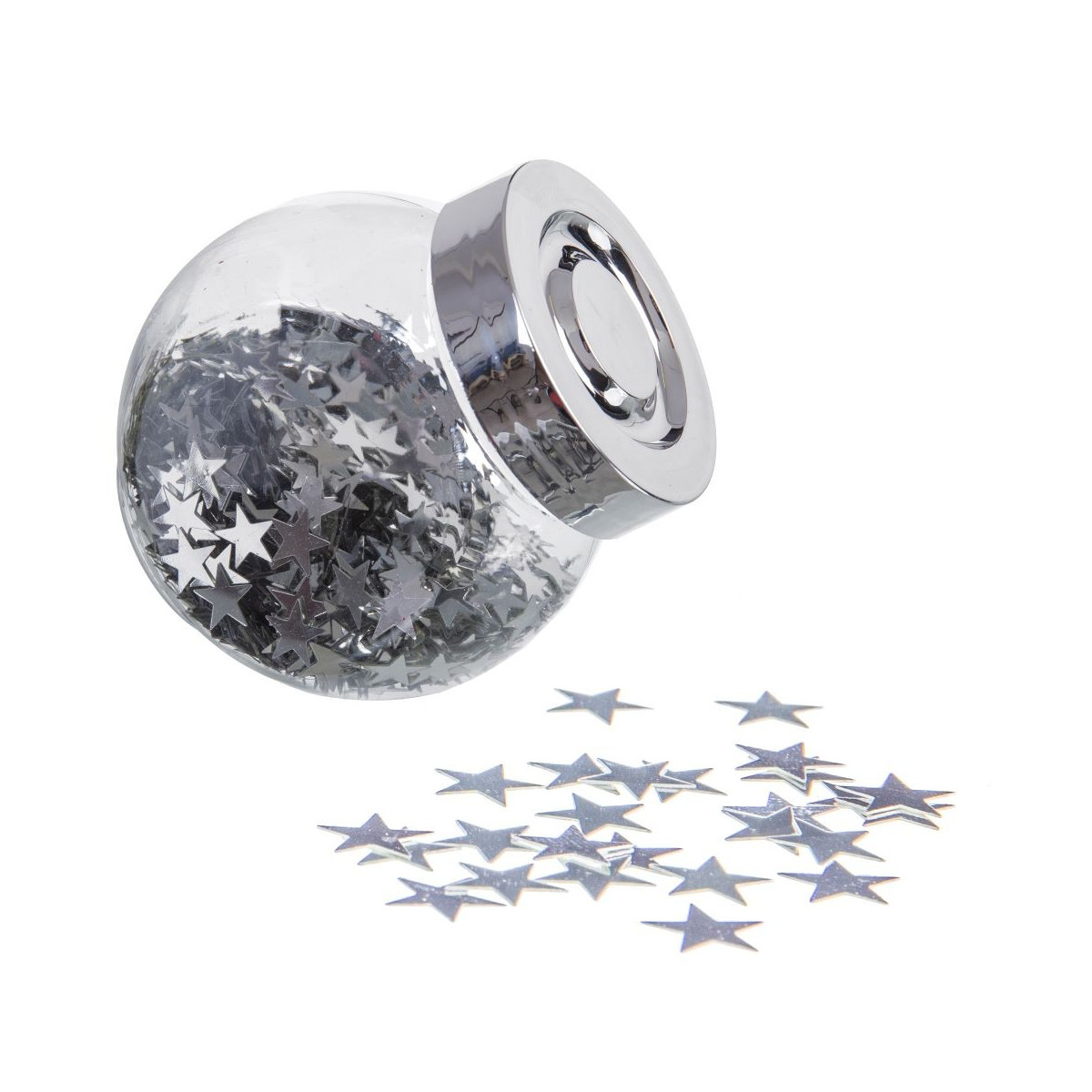 Vaso stelle argento 5 50 x 8 x 8 cm