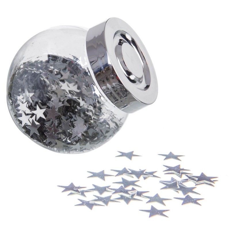 Vaso stelle argento 5 50 x 8 x 8 cm
