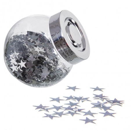 Vaso stelle argento 5 50 x 8 x 8 cm