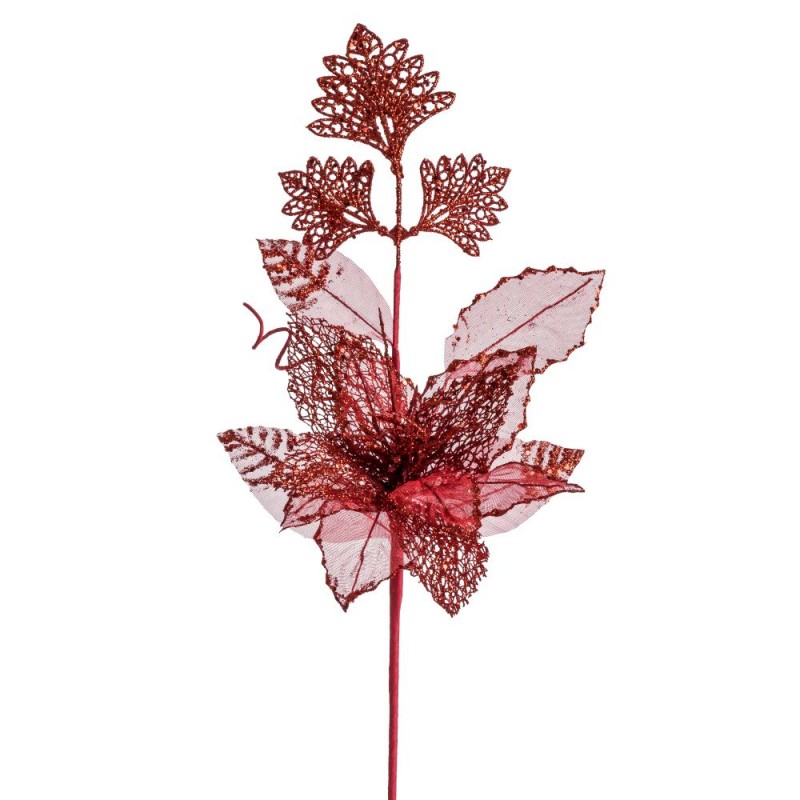 Bouquet poinsettia tessuto rosso
