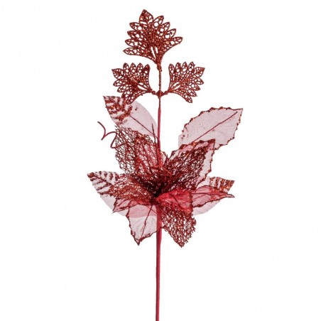 Bouquet poinsettia tessuto rosso