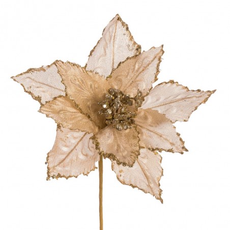 Poinsettia tessuto oro
