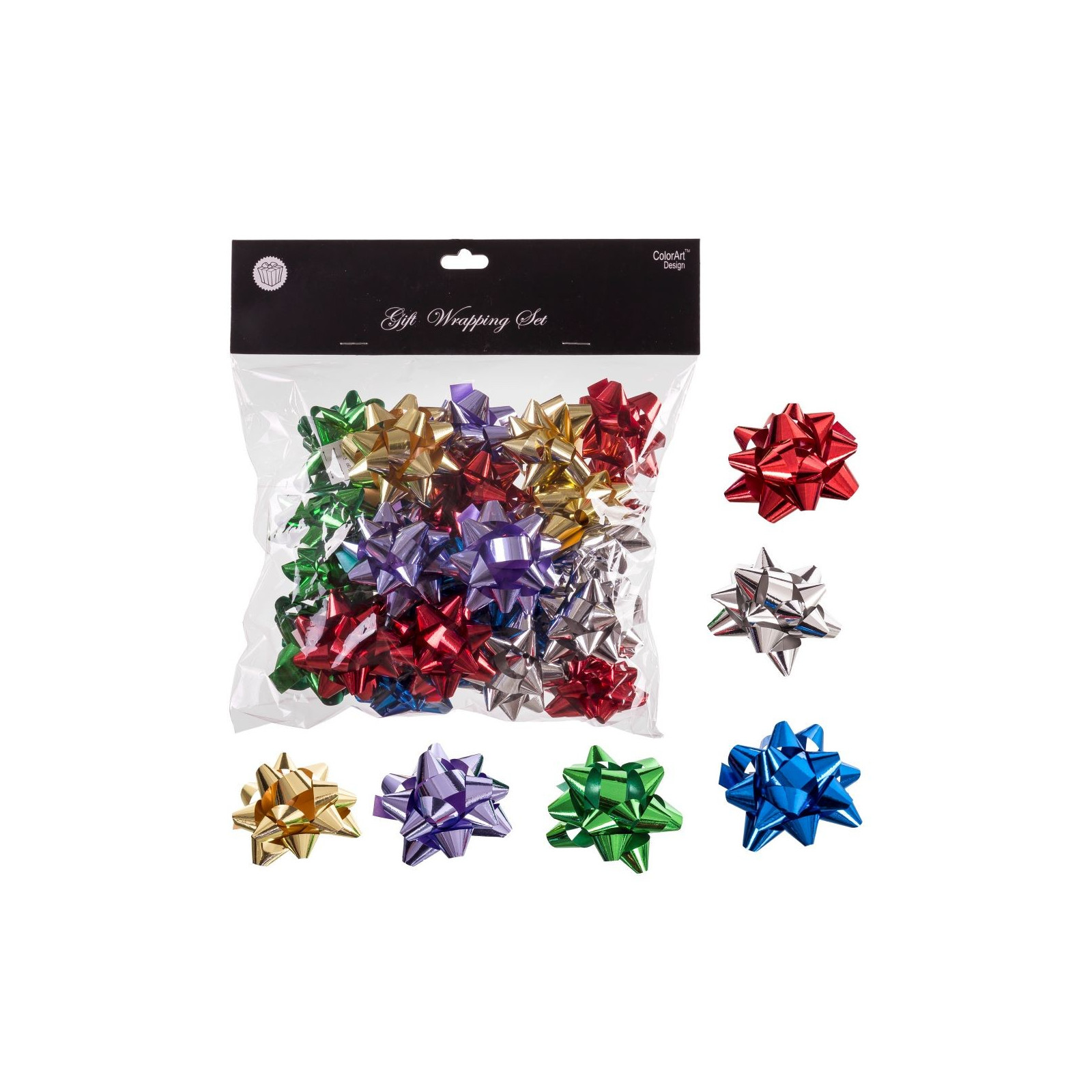 S 25 nastro metalizzato multicolore 5 x 5 cm