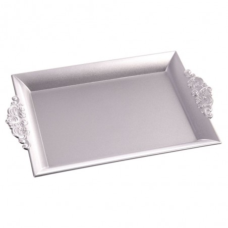 Vassoio Rettangolare Argento 32 X 20 X 3 Cm