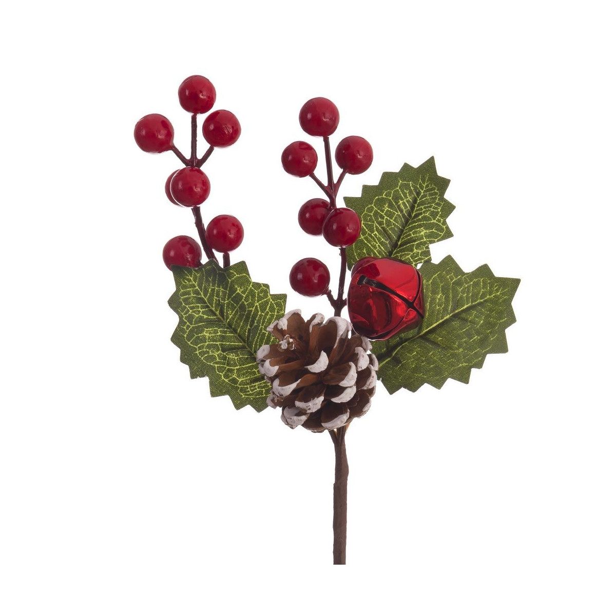 Piccone di agrifoglio con ananas rosso 22 cm