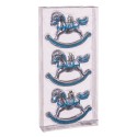 S 3 cavallo a dondolo argento 12 x 3 x 3 cm