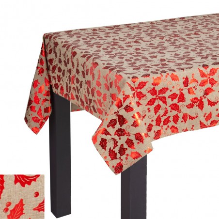 Tovaglia stampata in poliestere rossa 140 x 180 cm