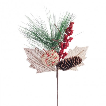 Pick agrifoglio e pino 32 cm