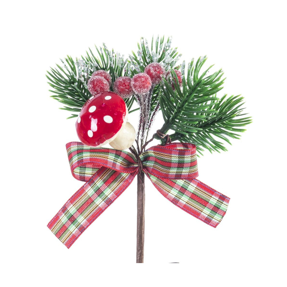 Pick agrifoglio con fiocco 12 cm
