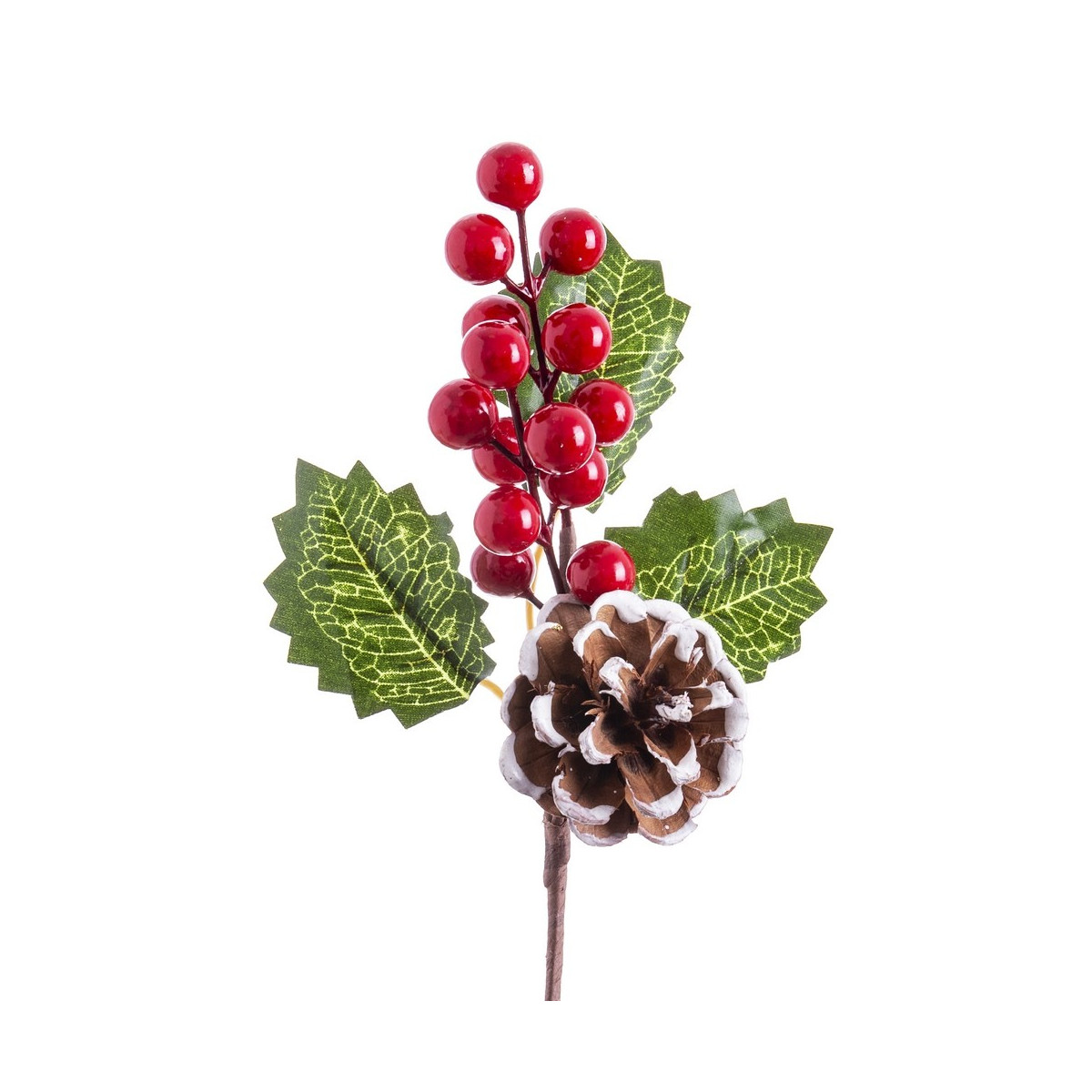 Piccone di agrifoglio con foglie rosse 20 cm