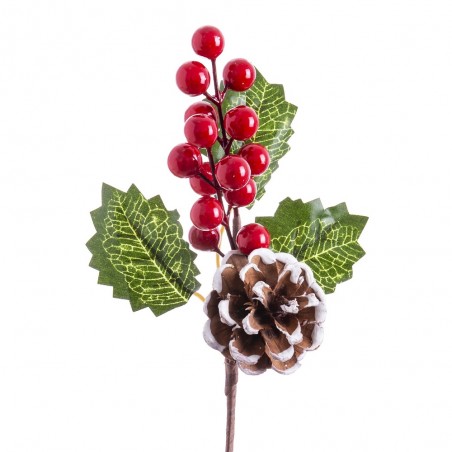 Piccone di agrifoglio con foglie rosse 20 cm