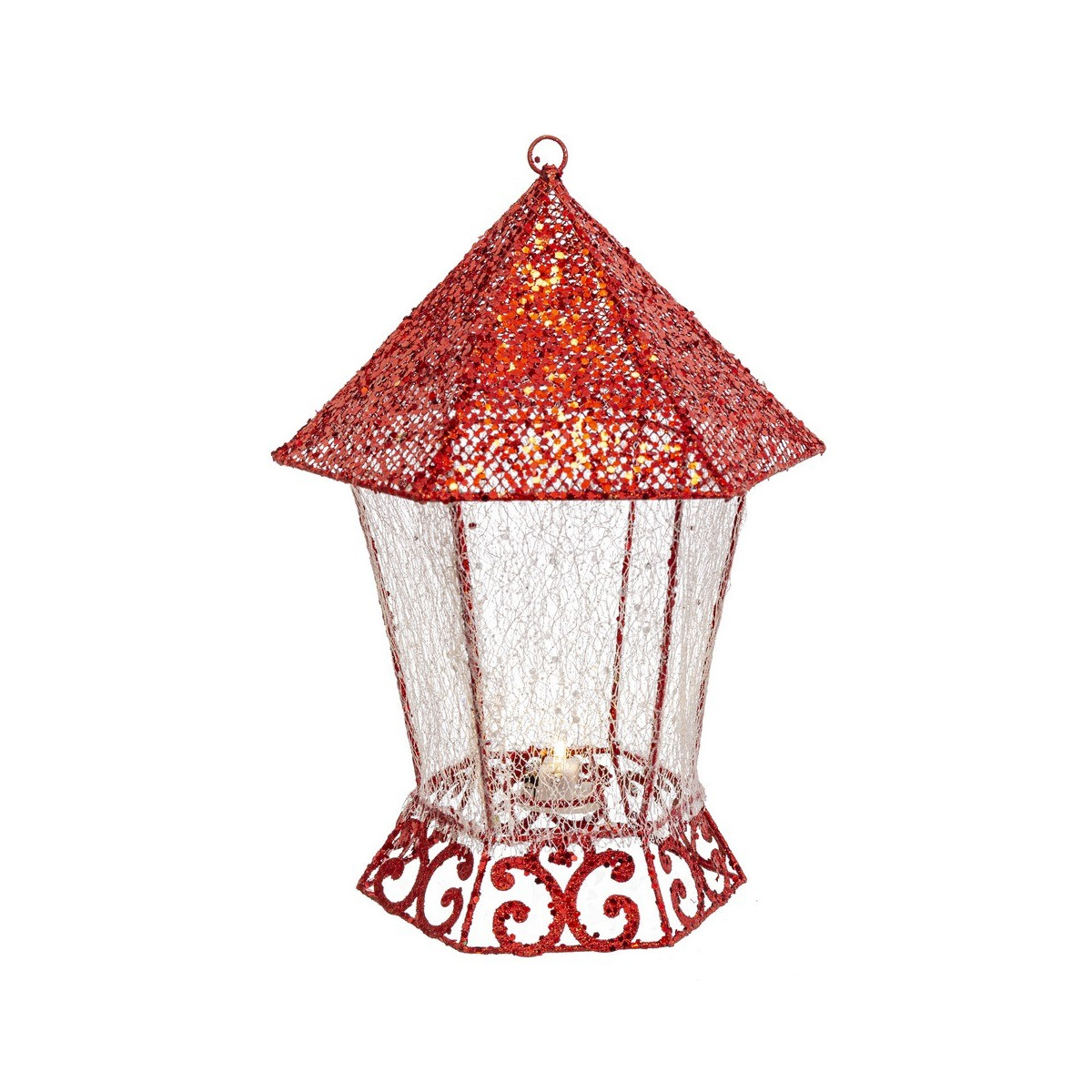 Lanterna a luce rossa 23 x 23 x 29 cm