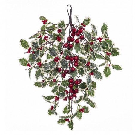 Porta holly sospesa con foglie 30 x 10 x 60 cm