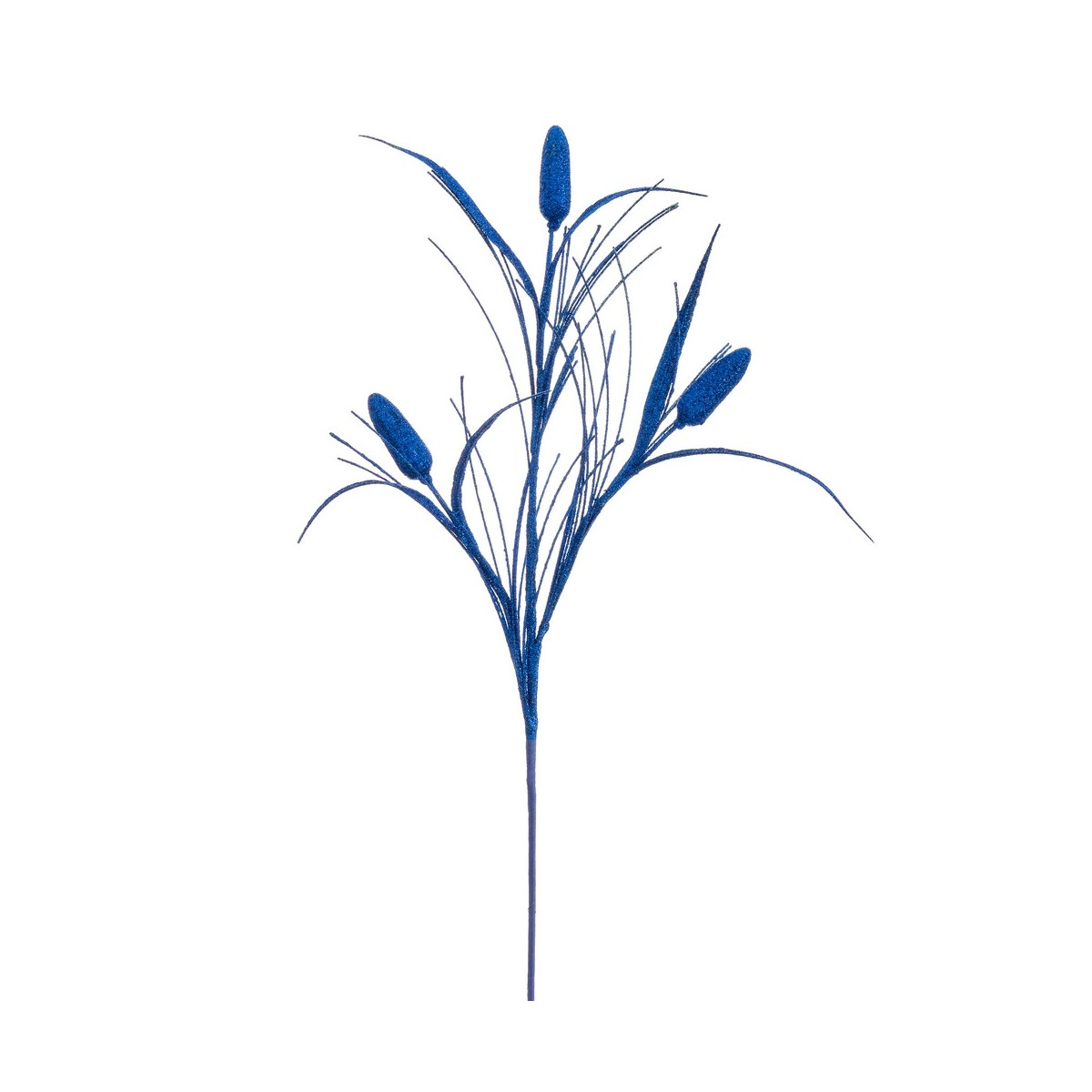 Ramo glitter plastica blu 60 cm