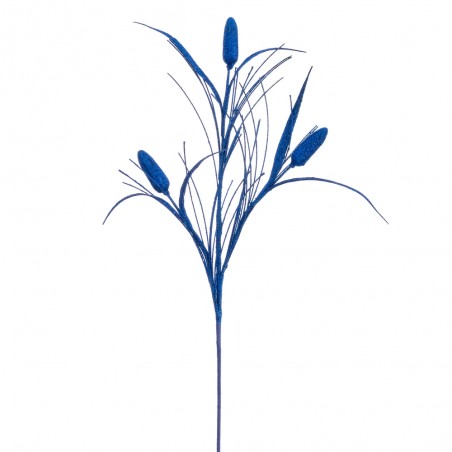 Ramo glitter plastica blu 60 cm