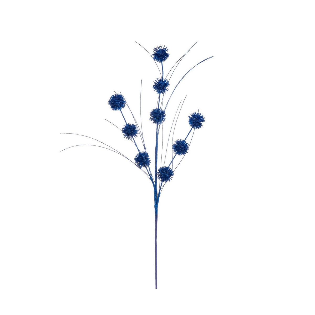 Ramo glitter plastica blu 70 cm