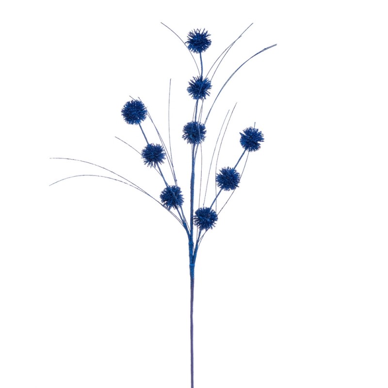 Ramo glitter plastica blu 70 cm