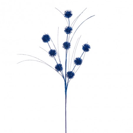 Ramo glitter plastica blu 70 cm
