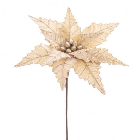 Fiore poinsettia tessuto champagne 35 x 58 cm