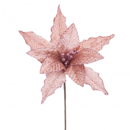 Fiore poinsettia tessuto rosa 25 x 47 cm