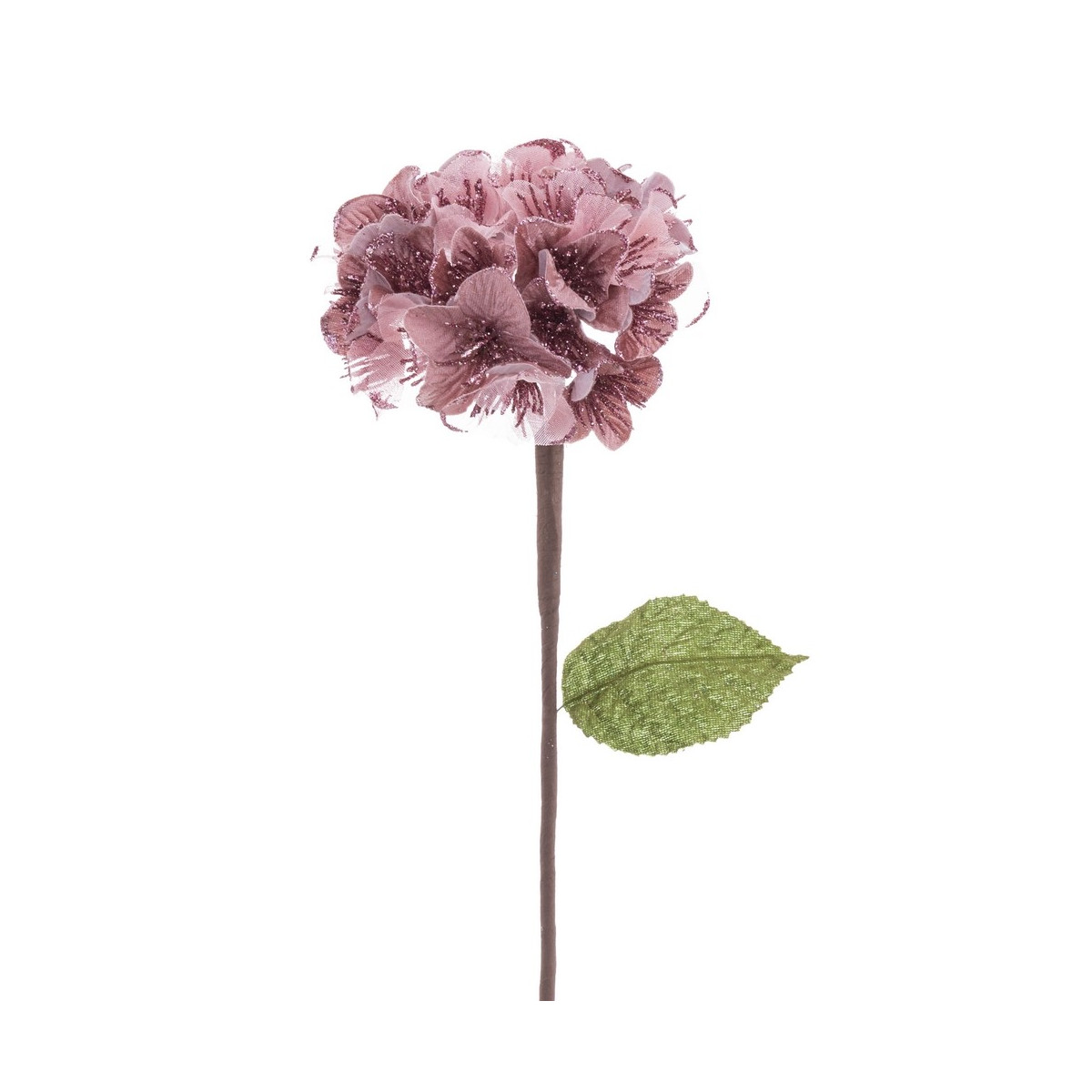 Fiore di ortensia in tessuto rosa 15 x 63 cm