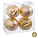 S 4 palline oro 8 x 8 x 8 cm