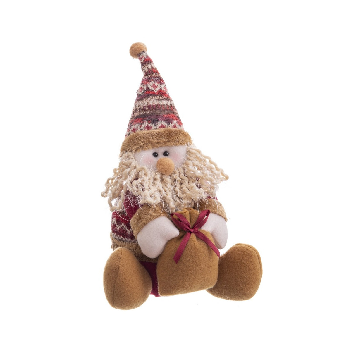 Babbo Natale seduto tessuto 22 cm